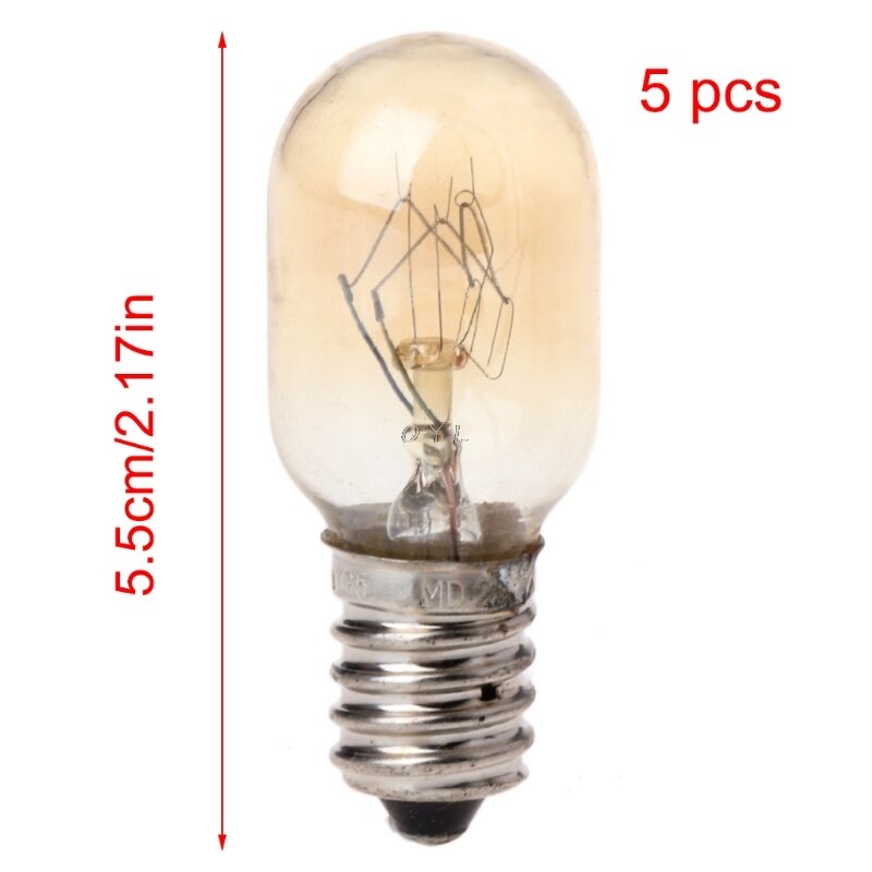 Mikrowelle Teil Glühbirne 230V 20W Glas Lampe Schraube Montieren 5Stck