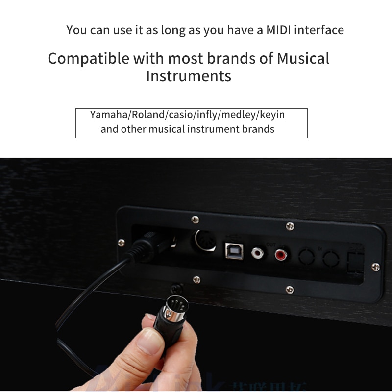 USB Interface To MIDI Converter Music Keyboard Piano USB Connector Music Studio Cord Cable Adapter For Windows Adapter Cord