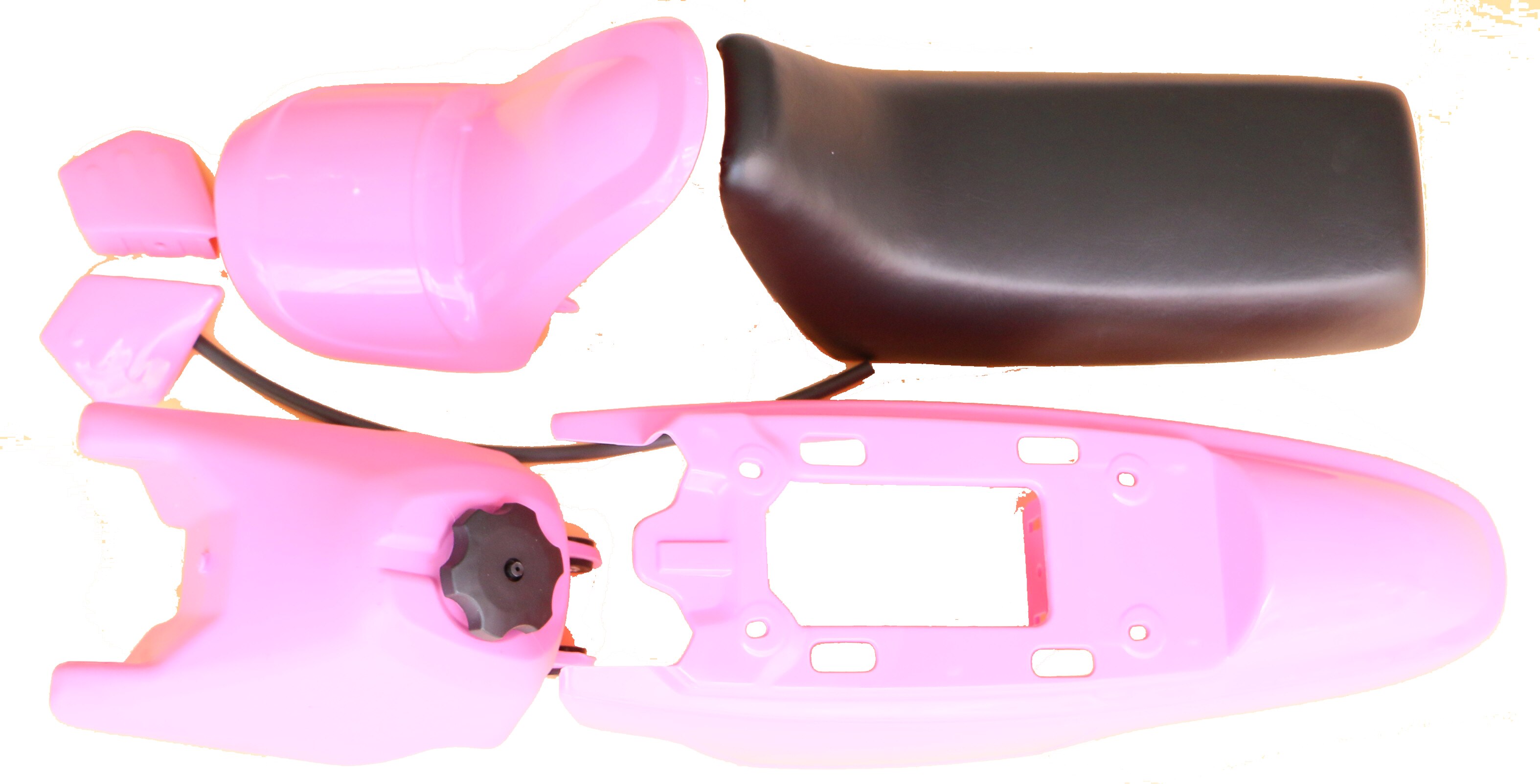 Påbyggnad plast kåpa body kit för  pw50 py50 pw 50 pee wee plast fender kaross säte gas tank kit
