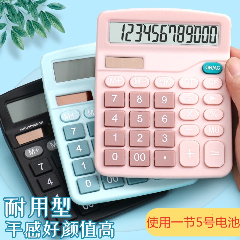 Calculatrice solaire couleur 12 bits pour étudiant, 837, ordinateur de bureau, voix