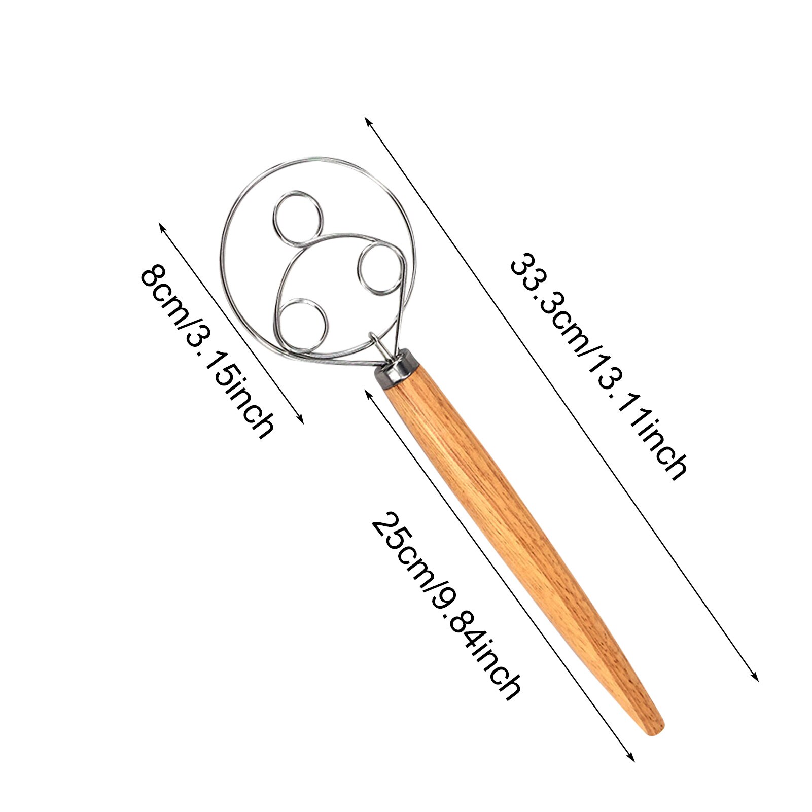 13cal dla chleb podręcznik mąka ciasto trzepak nierdzewny stal mikser 3 pętle duński ciasto śmigać z uchwyt kuchnia narzędzie