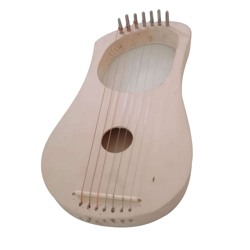 Kit de bricolage de harpe Lyre à 7 cordes, cordes en tilleul massif, Instrument de musique, travail manuel, assemblage de peinture pour débutant Amateur