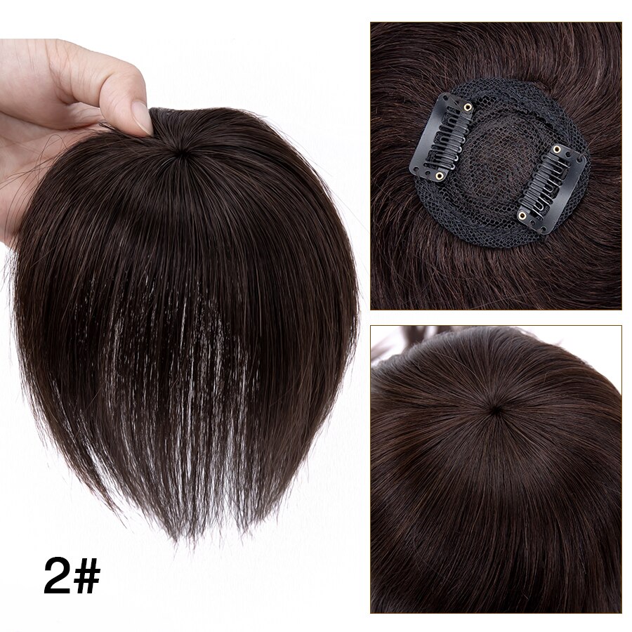 Leeons Women Breathable Hair Pieces 2 Clip In One Piece Hair Extension Wig Increase The Amount Of Hair On The Top Of The Head: 2
