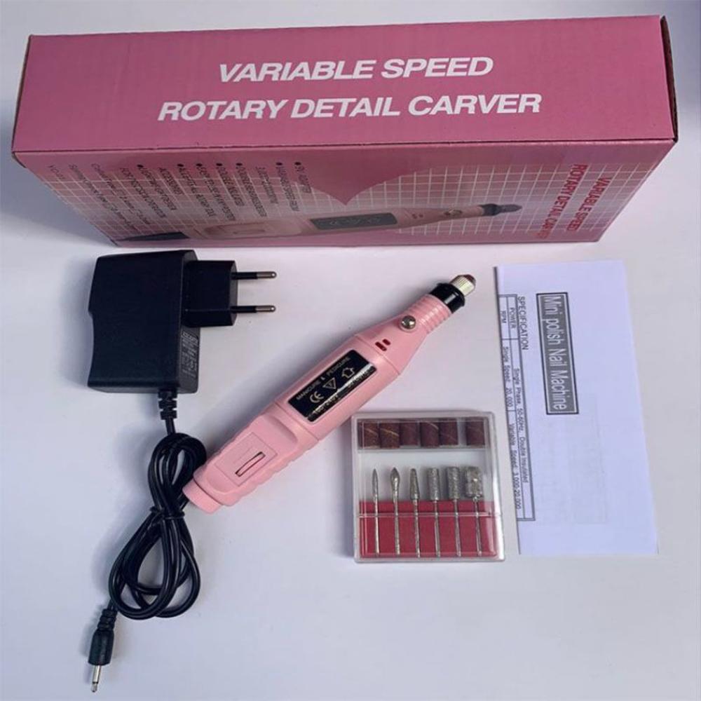 1 Set Electric Nail Drill Machine Kit Manicure Machine Nail Art Pen Pedicure Gel Ceramic Nail File Nail Art Tools