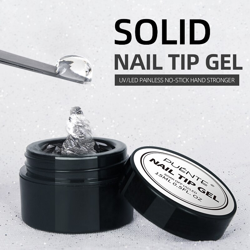 Solid Nail Tip Gel Voor Snel Breiden Nagel Transparant Soak Off Uv Led Nail Art Gel Lak 15Ml Functie gel Voor Nagel Uitbreiding