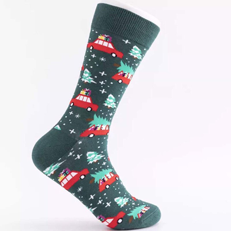 Winter Christmas Socks Warm Breathable Cotton Socks With Pattern Funny Cartoon Socks Christmas For Men: 50370