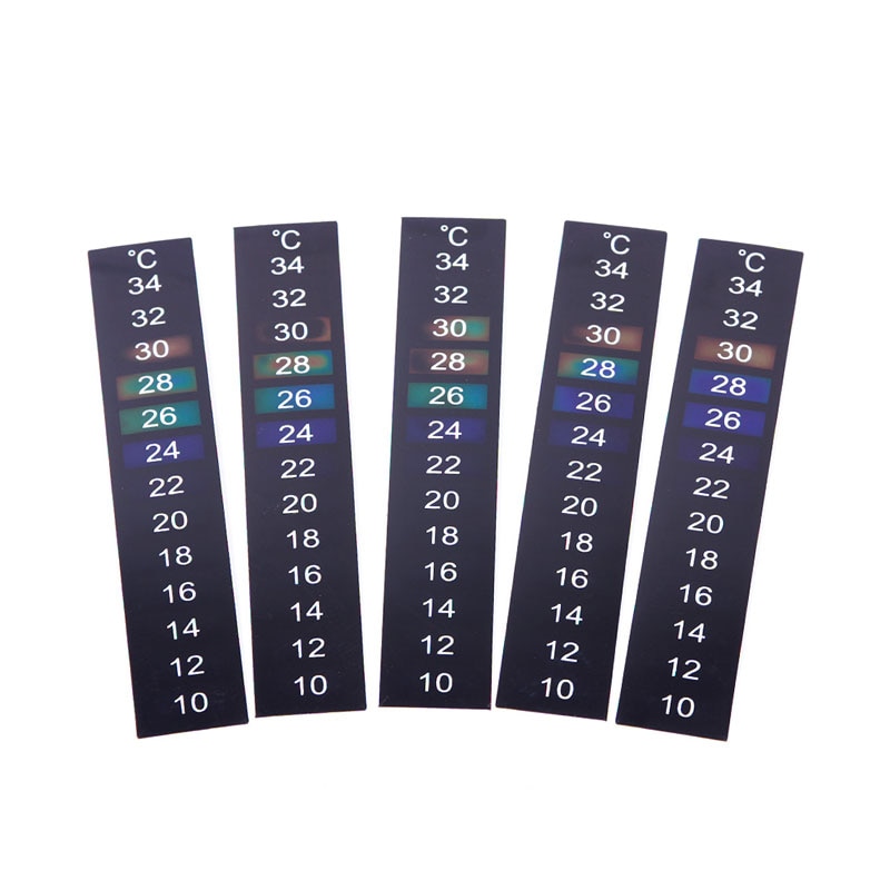 Termómetro para acuario, pegatina de temperatura para pecera, accesorios digitales de doble escala, , estilo, 5 uds.