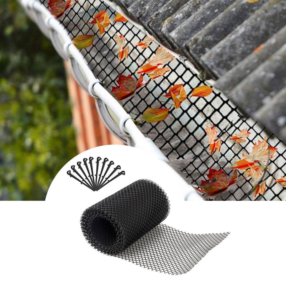 Gutter Guard Mesh Net Gutter Guard Gutters Leaf Protection Mesh Cover With Clip Hooks Roof Gutter Guard Filters Blockage Leaf