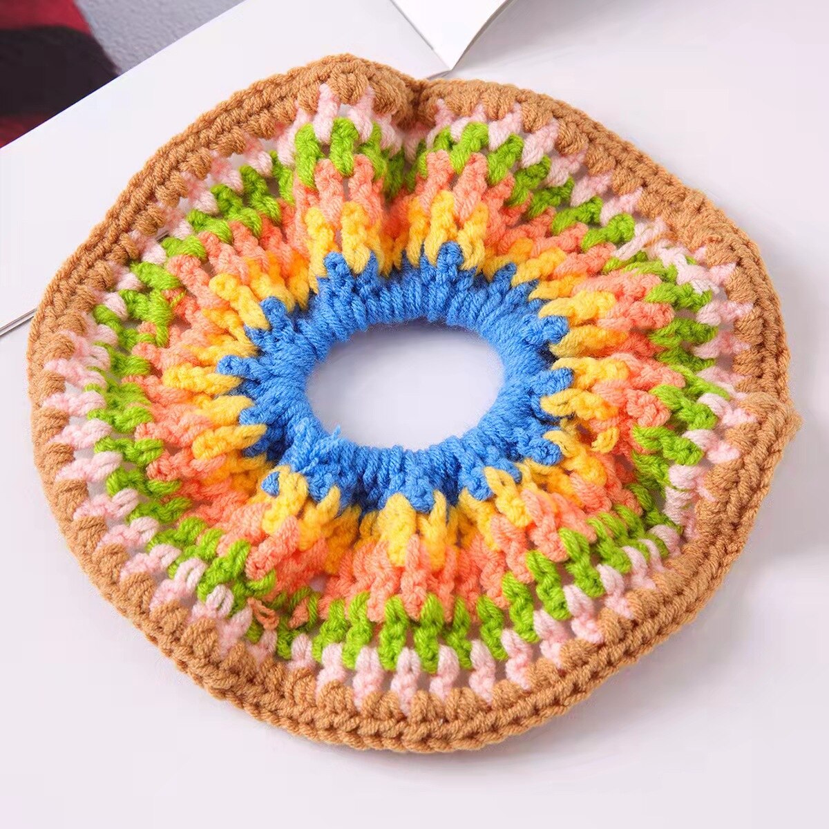 Bandeau Triangle rétro en tricot pour femmes, doux et coloré, marguerite, tournesol, Crochet, Bandana, bijoux, accessoires pour cheveux, 2022: B