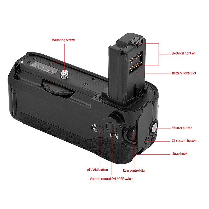 VG-C1EM Fotocamera Battery Grip Verticale per Sony Alpha A7 A7R A7S