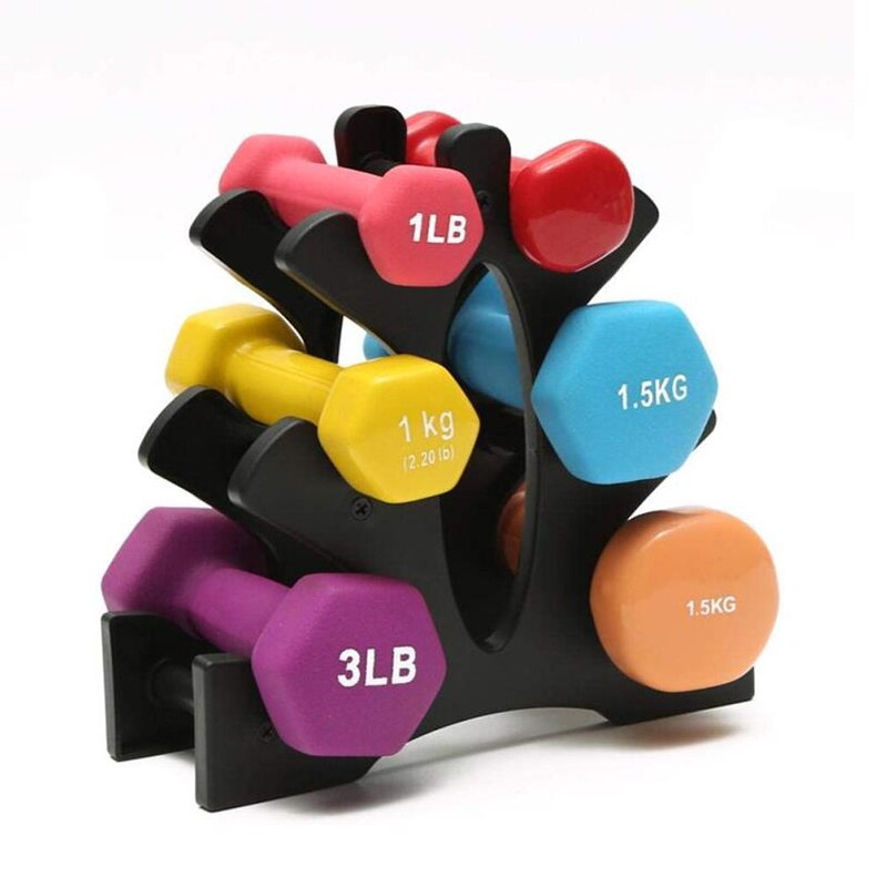 Drie-Tier Dumbbell Gewicht Opslag Standhouder Rack Gym Dumbells Fitness Draagbare Fitness Body Building Apparatuur Accessoires
