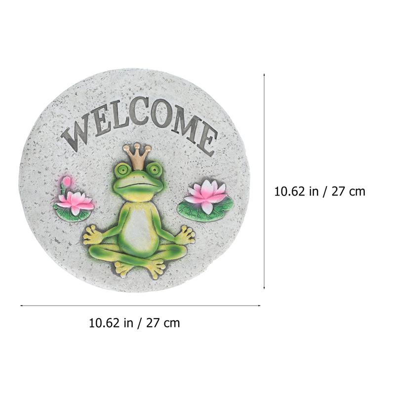 1Pc Outdoor Stepping Stone Decorative Cement Stone Yard Patio Embellishment