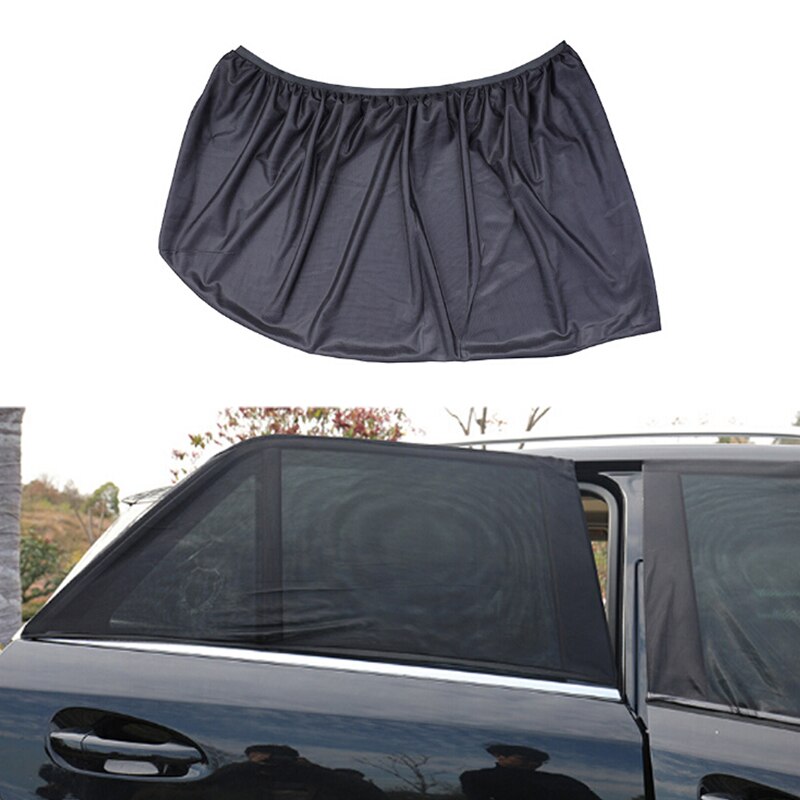 2Pcs Car window Zonnescherm Zwart Mesh Cover Kind UV Protector Voor Meest Auto Auto Side Achter window Zonnescherm