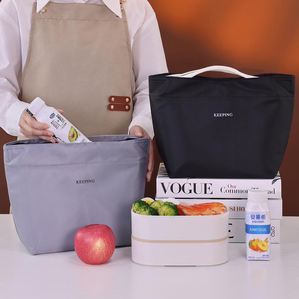 Eenvoudige draagbare thermische tas voor vrouwen Geïsoleerde lunchbox Tote Waterdichte kantoorvoedselkoeltas Lunchtas Bento-zakje