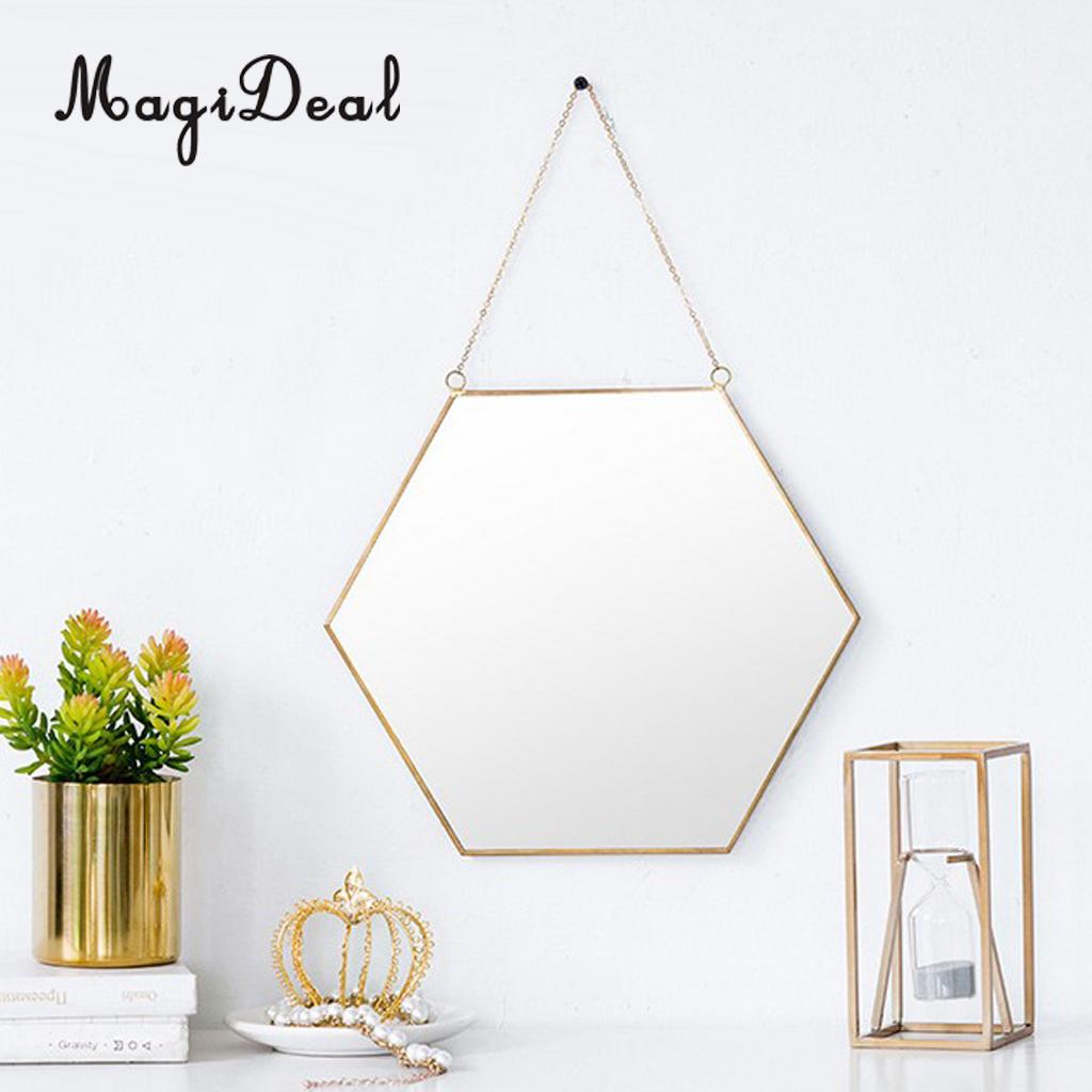 Girls Dressing Room Makeup Mirror Style Dressing Table Wall Mirror, Diamond Shaped Glass Wall Decor Mirror: L