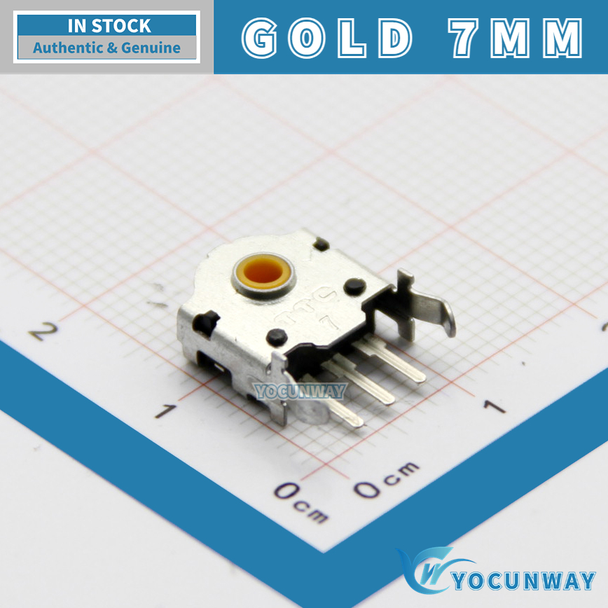 TTC 7-8-9-10-11-12-13-14-15-16mm Rotary Mouse Scroll Gold Wheel Encoder With 1.74mm Hole Mark,20-40g Force For PC Mouse