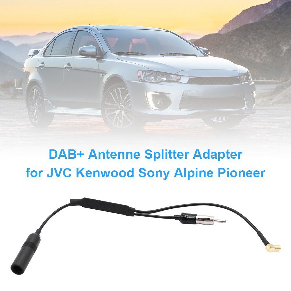 Brand Car Radio DAB + Antenna Splitter Adapter with Amplifier for Sony JVC Kenwood Alpine Pioneer