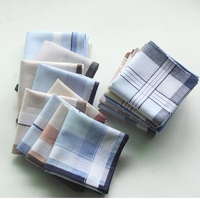 5 uds. Pañuelo de bolsillo Multicolor a cuadros para hombre pañuelo de bolsillo pañuelos 100% de algodón: Random Color 3