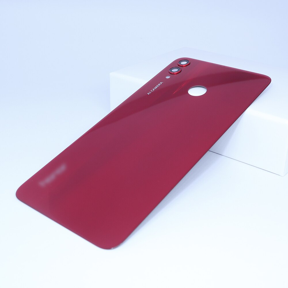 Huawei社の名誉 8Xバッテリーガラスバックカバー名誉 8X用バッテリーバックレンズ: Ruby red With Lens