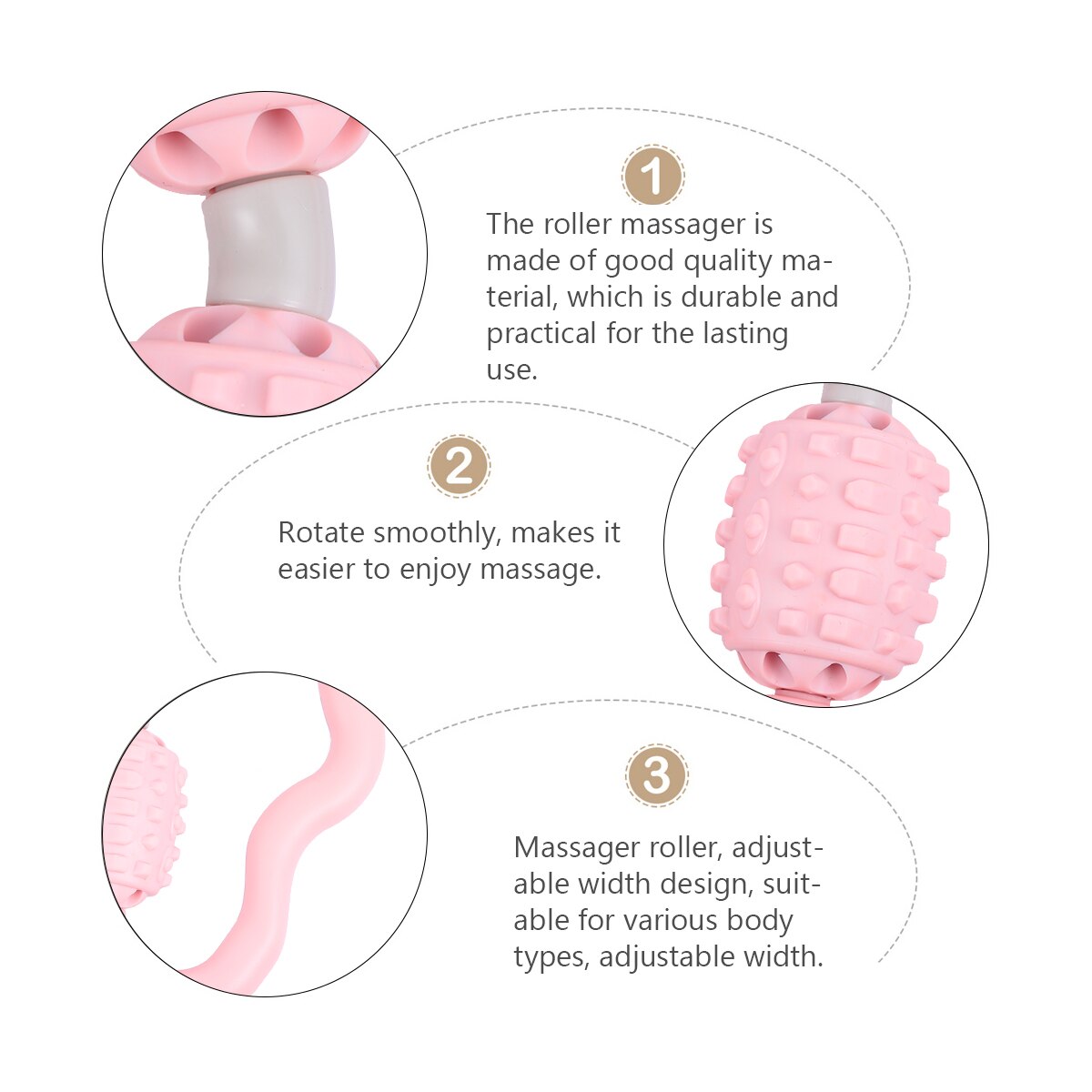 1pc Fitness Massager Roller Muscle Relaxer Leg Lean Roller Relaer Equipment