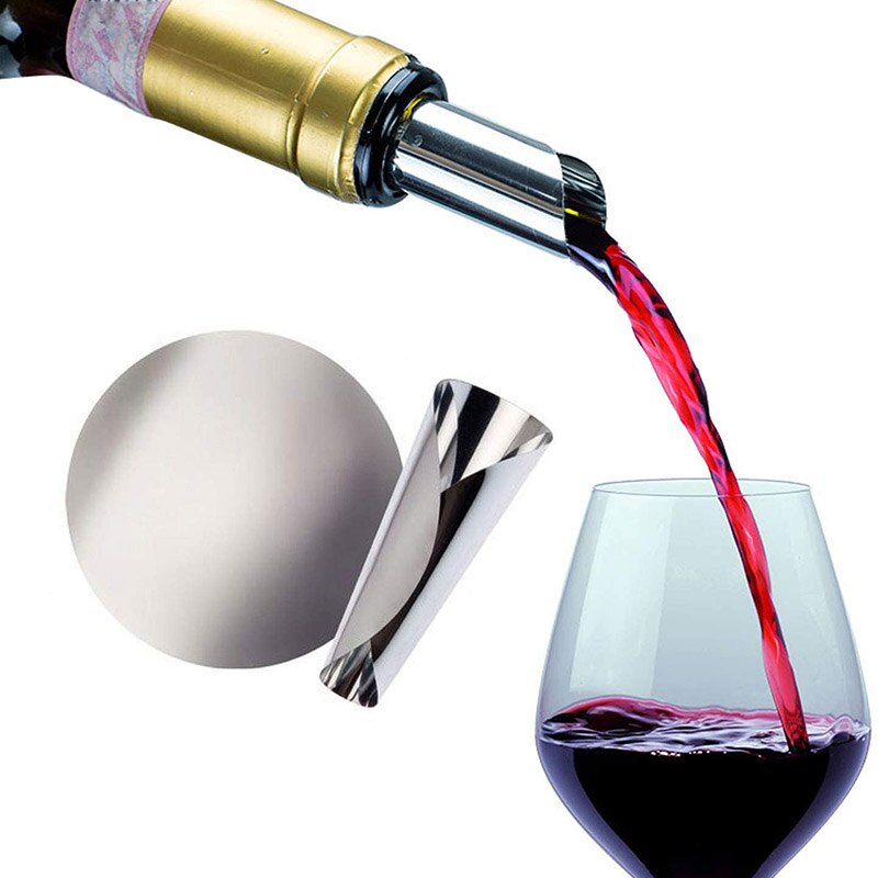 200 stk/parti sølv vin skjenke skive dryppsikker stopp helling disk tut dryppsikker drypp stopp helling helvete tut