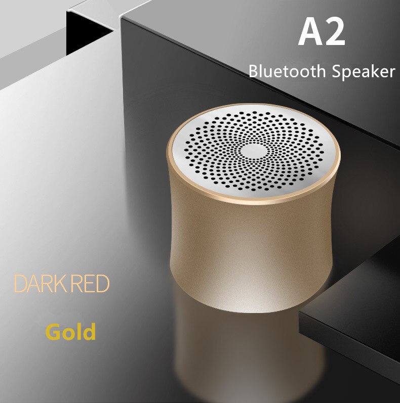 A2 Outdoor Draadloze Mini Bluetooth Luidspreker Subwoofer Mini Draagbare Draadloze TWS Interconnect Bluetooth Speaker: Gold