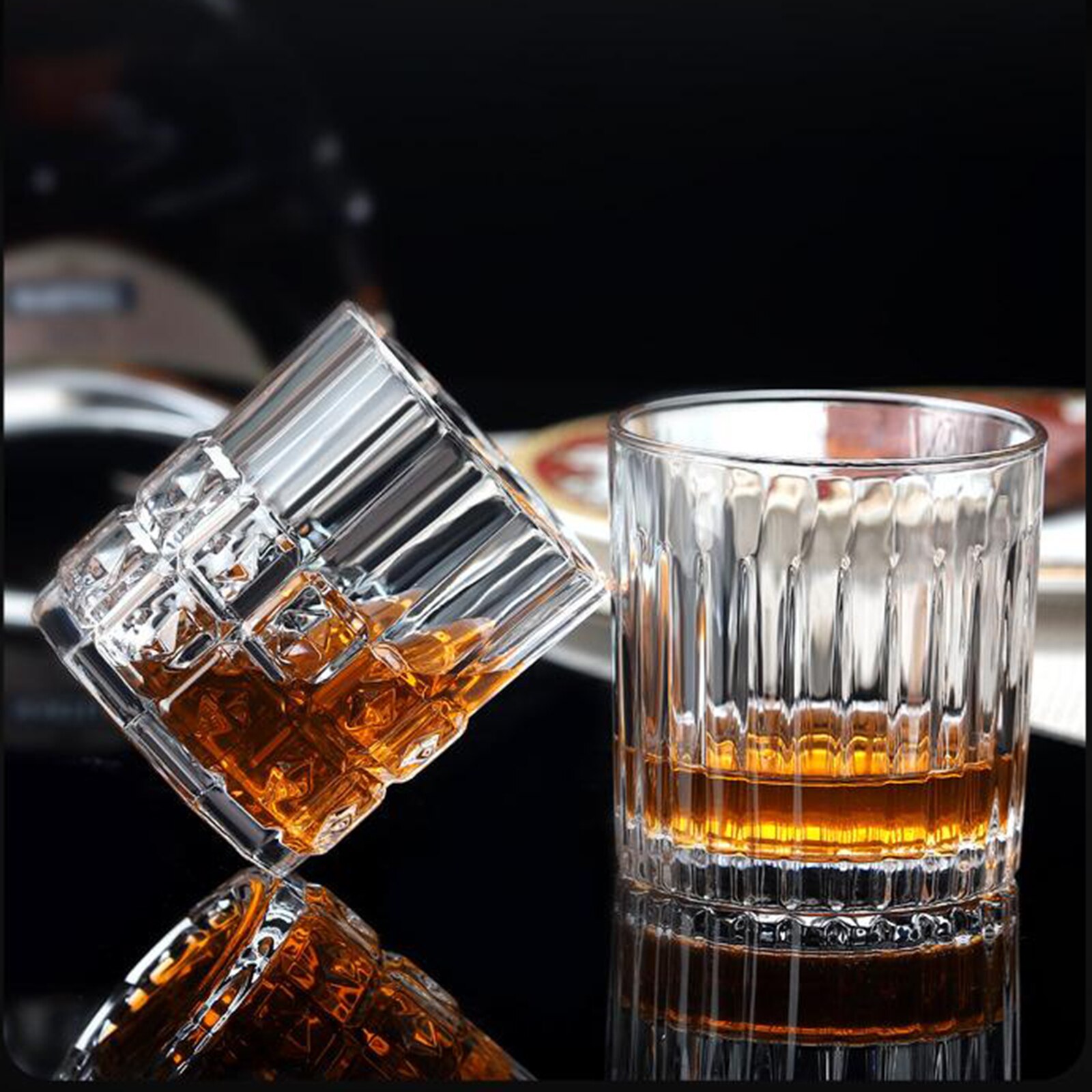Transparent Whiskey Glass Heat Resistant Beer Glass Wine Water Tea Cup Home Bar Drinkware