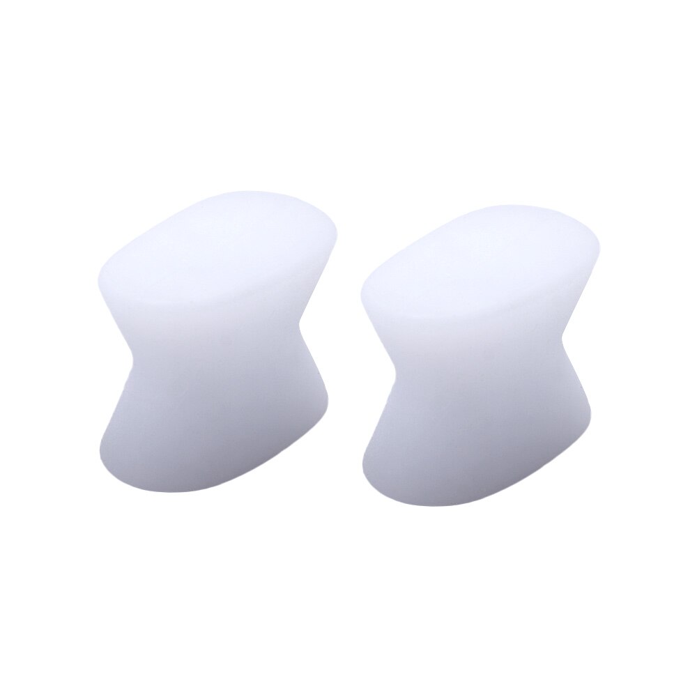 2Pcs Silikon Zehennagel Separatoren Teiler Teller Daumen Valgus Pediküre Corrector Fußpflege Bunion Knochen Daumen Valgus Schutz: White-L