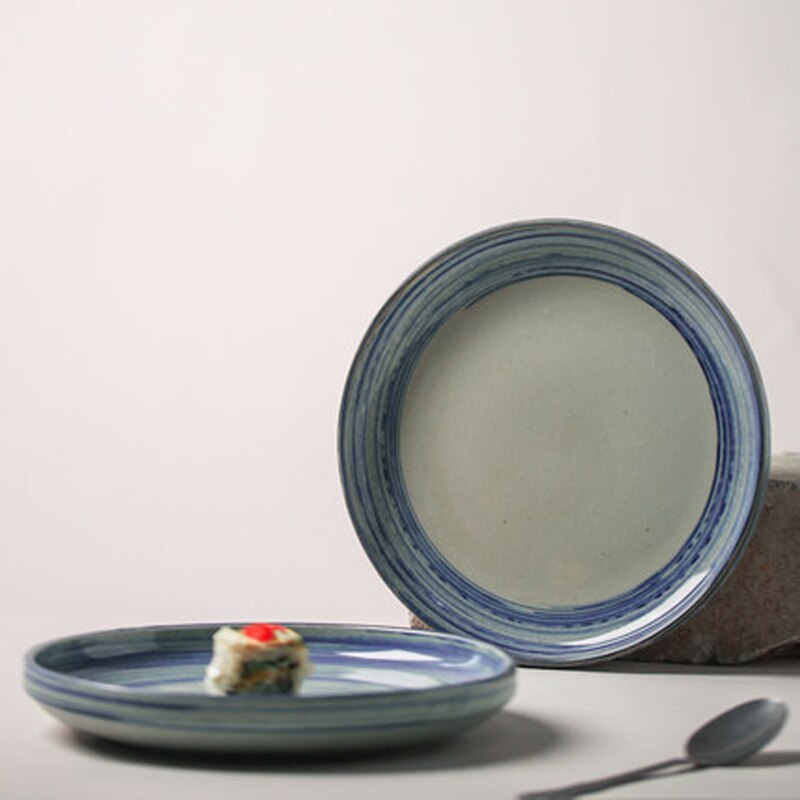 Japanese-style ceramic dishes, western food dishes, household simple commercial breakfast dishes, salad dishes, soup di