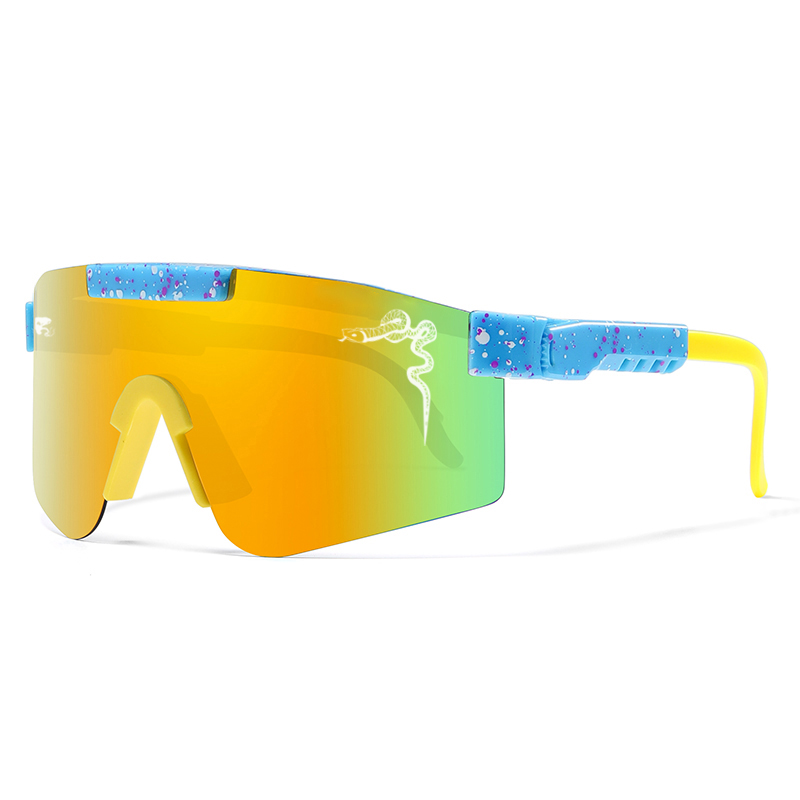 Gafas deportivas para hombre y mujer, gafas de sol para ciclismo, gafas para exteriores, piernas dobles, bicicleta, vista amplia, gafas a prueba de viento para Mtb UV400: Chocolate