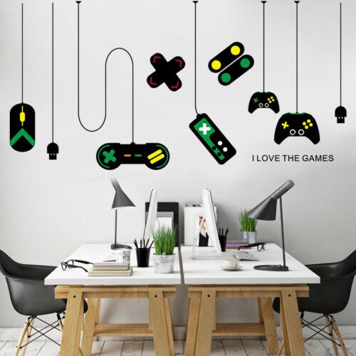 Gamer Console Joystick Muursticker Jongen Meisje Video Game Slaapkamer Room Decor Decal