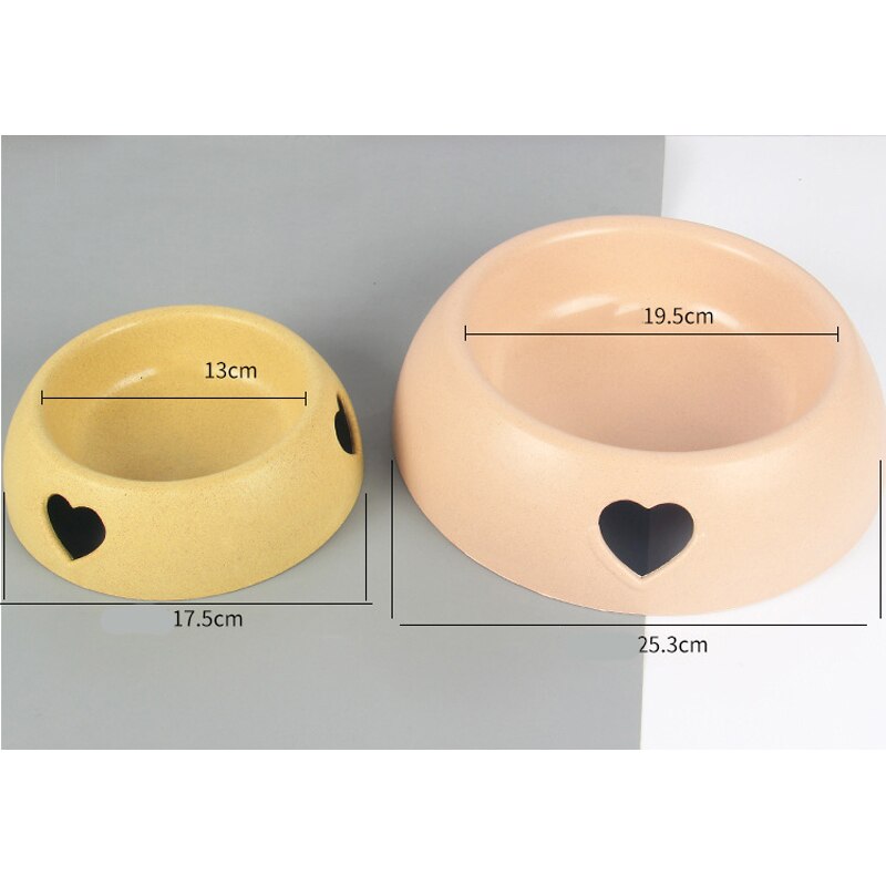 Nowa miska na karmę dla psa wzór serca urocza miska dla psa kot zwierzę domowe plastikowy podajnik danie zwierzęta miski dla chihuahua