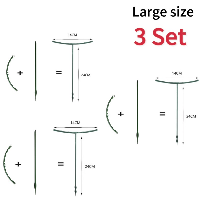 Plant Support Pile Garden Semicircle Flower Stand Cage Plant Grow Fixing Rod Vine Climbing Bracket Stake Holder Bonsai Tool: Red