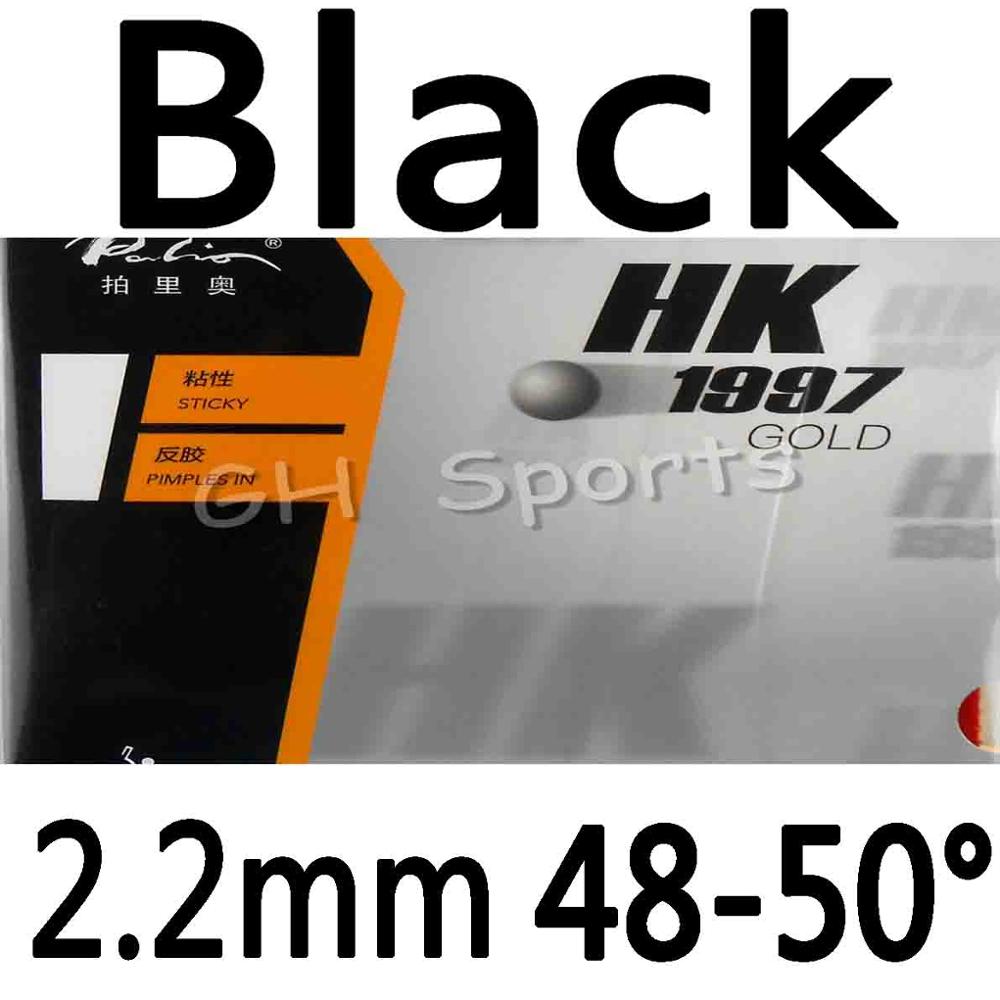 Palio HK1997 Gold Klebrig und HK1997 Biotech Pips Ich bin Tischtennis Gummi: Schwarz  2.2mm 48-50