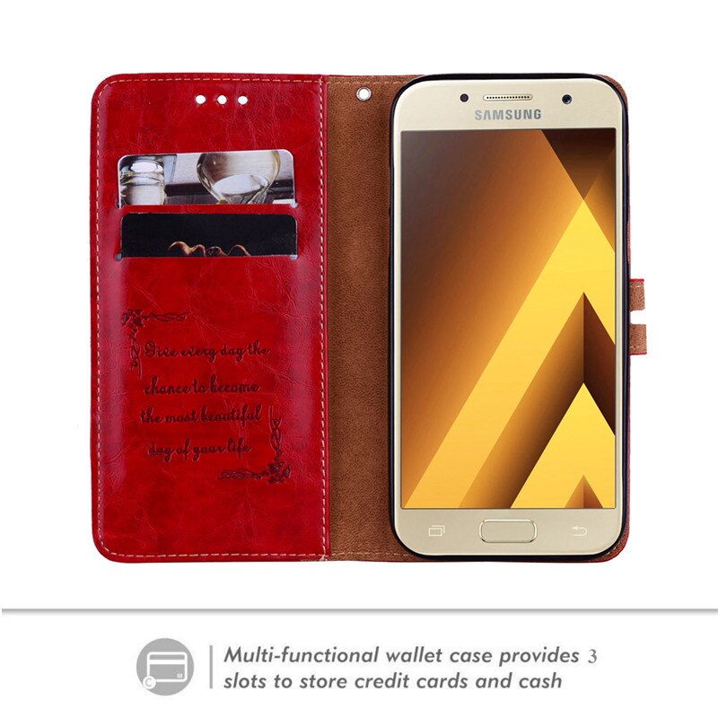 Luxe Leather Wallet Case Voor Samsung Galaxy A5 Stand Kaarthouder Case Voor Samsung Een 5 Magnetische Skin flip Telefoon Cover