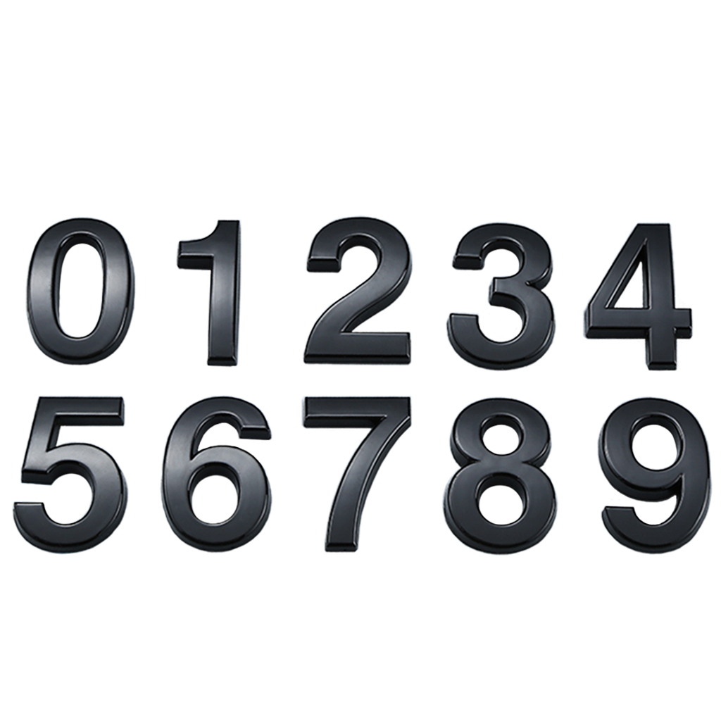 Self Adhesive 3D Number Stickers House Room Door Number Plate Sign for Home Apartment Cabinet Table Mailbox Outdoor Door Numbers