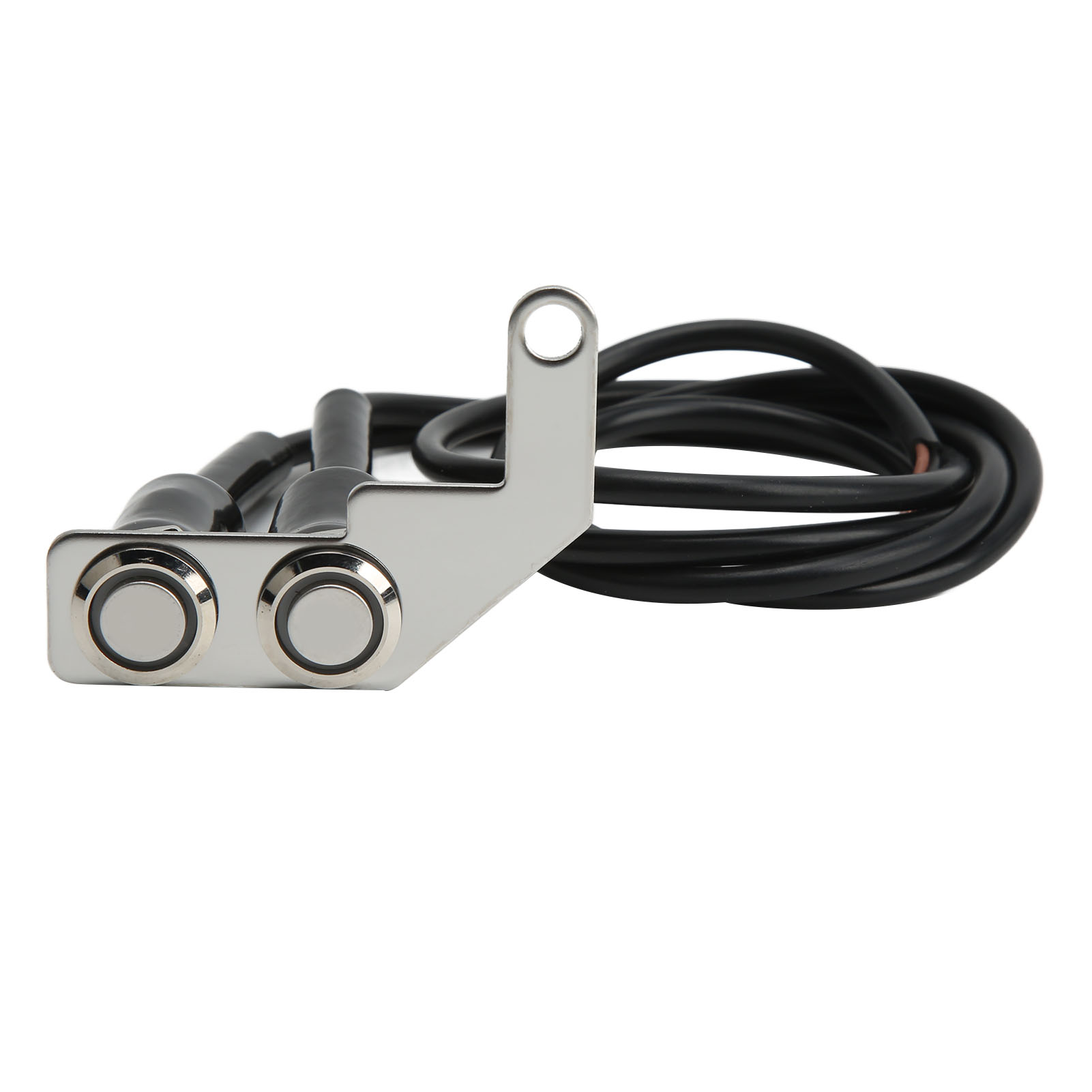 Joli de guidon de moto à LED, lumière de sauna, antibrouillard, bouton de commutation marche et arrêt, support rapide, acier inoxydable pour vélo électrique, bleu: WHITE
