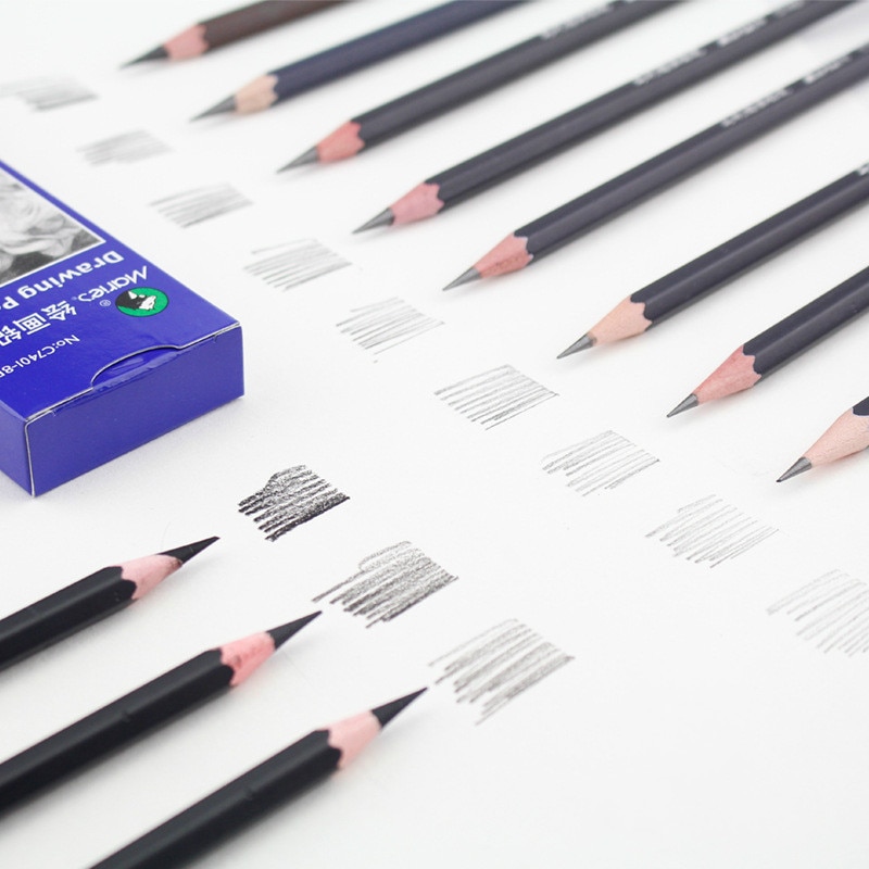 2B Pencil Drawing Pencil Set 14B Matte Extra Strong Drawing Pen Sketch Pencil Rod School Material Art Supplies
