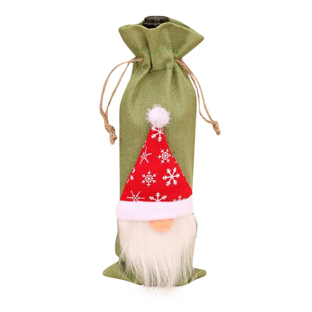 Santa Claus Christmas Tree Wine Bottle Covers Decoration Christmas Halloween Year Bags Holders Ornaments Navidad#45