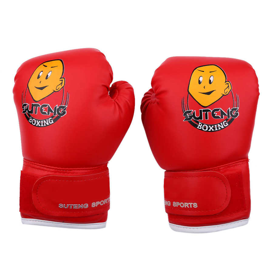 Boxing Gloves Children Training Sparring Kickboxing Muay Thai Training: Red glove anthurium
