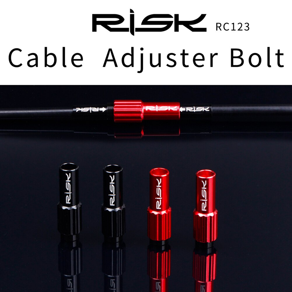 2pcs RISK Bicycle Cable Adjuster MTB Bike Derailleur Shift Cable Screw Bolt Adjustment Screw Bolt Derailleur Shift Brake Cable