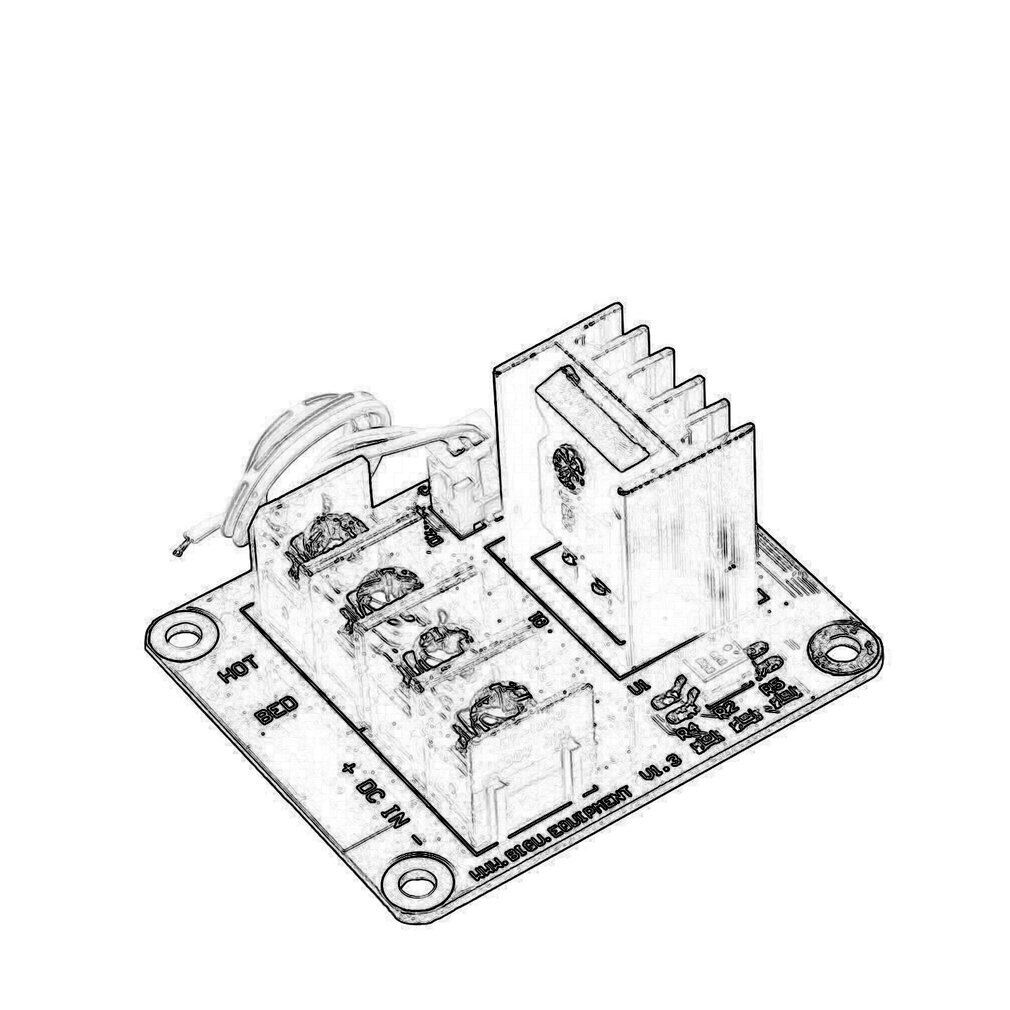 Inc 2pin 3D Bed Printer Module / Focus Mosfet Uitbreiding Module Lood Met Kabel Voor Anet A8 A6 a2 Ramps 1.4