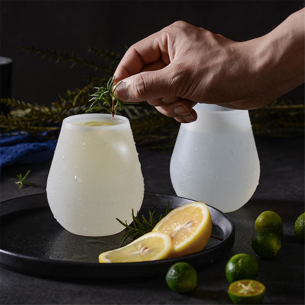Unbreakable Silicone Wine Glasses Foldable Shatterproof Flexible Dishwasher Safe Wine Cups For Outdoor Camping Travel Picnic