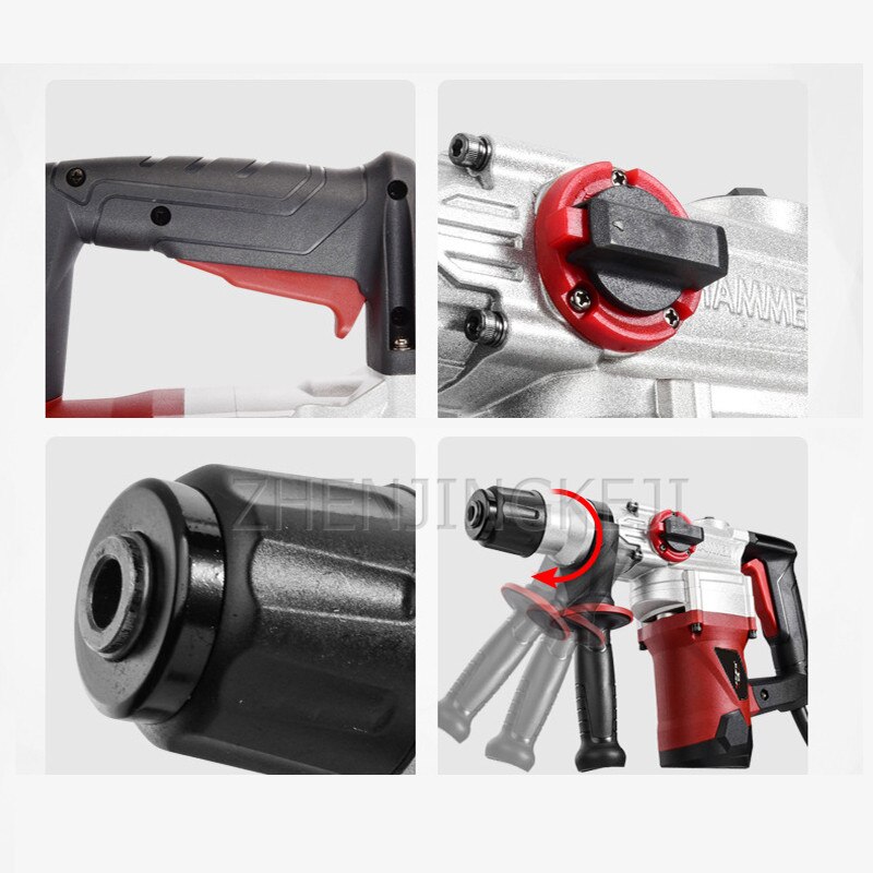 Multifunctionele Dual Purpose Elektrische Hamer Thuis Industrie Klopboormachine 1100W Elektrische Slopen De Muur Gereedschap En Apparatuur