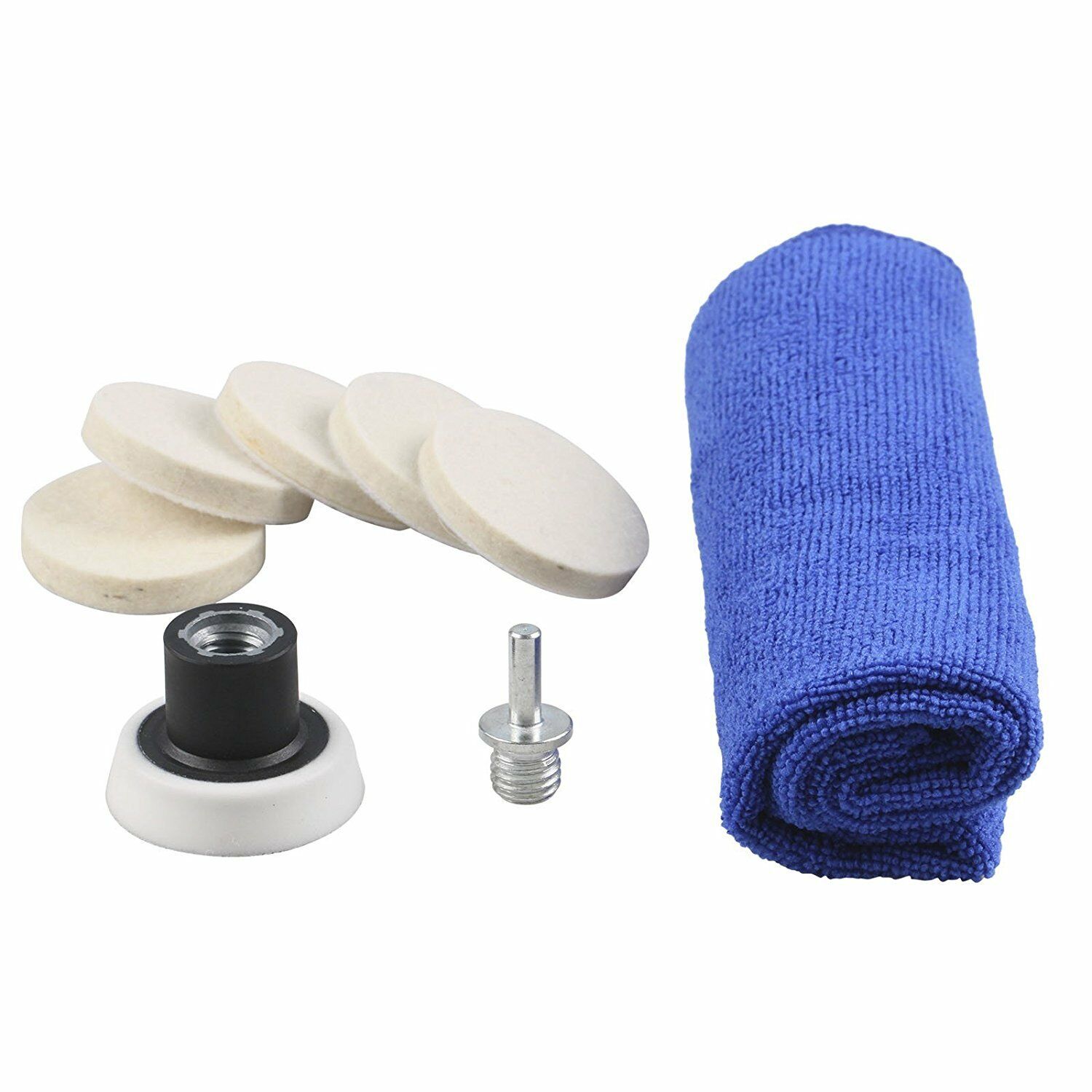 34pcs Glass Polishing Set Scratch Removal Kit, Polishing Disc Set Deep Scratch Remover Glass Polishing Pads for Windshield and Glass