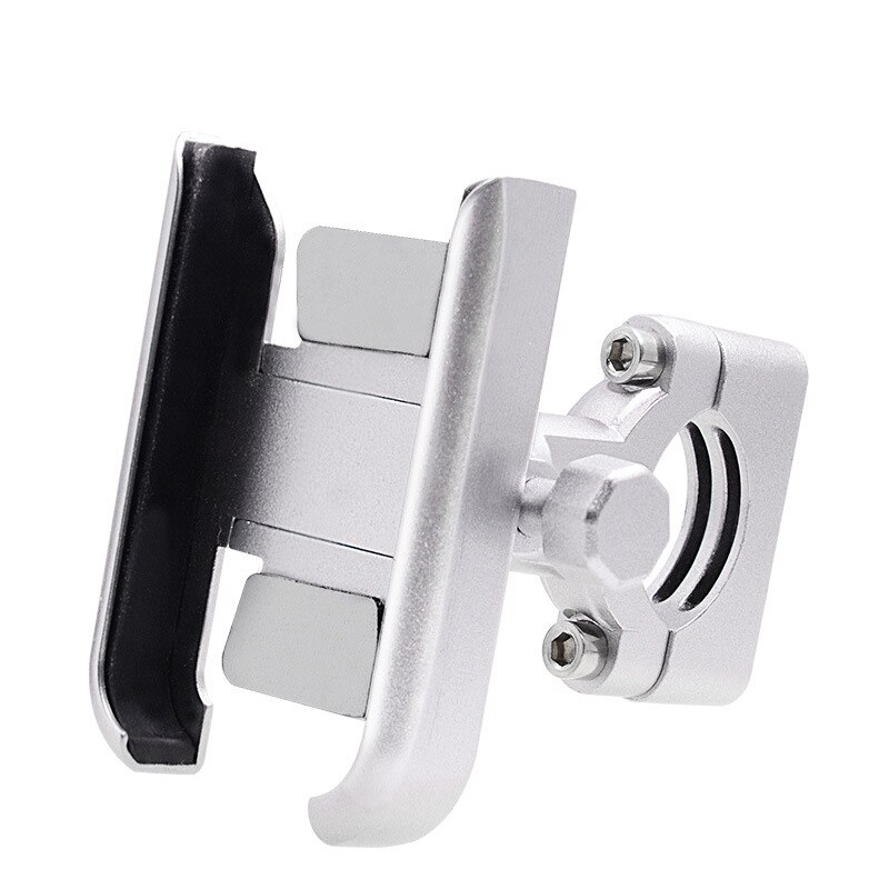Soporte Universal de aleación de aluminio para manillar de motocicleta, soporte para teléfono celular con gancho para teléfonos móviles de 4-6,5 pulgadas, GPS, etc.