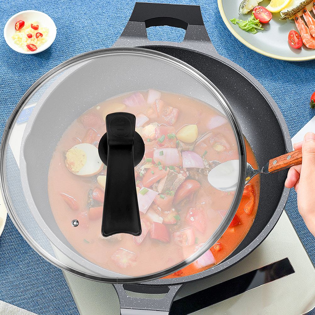 1Pc Kitchen Universal Round Pot Lid Transparent Glass Pan Pot Cover Replacement Tempered Glass Cookware Lid Kitchen Accessories