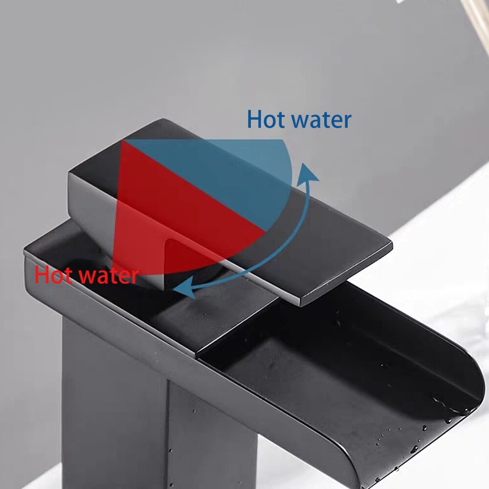 Badkamer wastafelkraan watervalkranen en koudwaterkraan washandgreep wastafelkranen eenhendelmengkraan