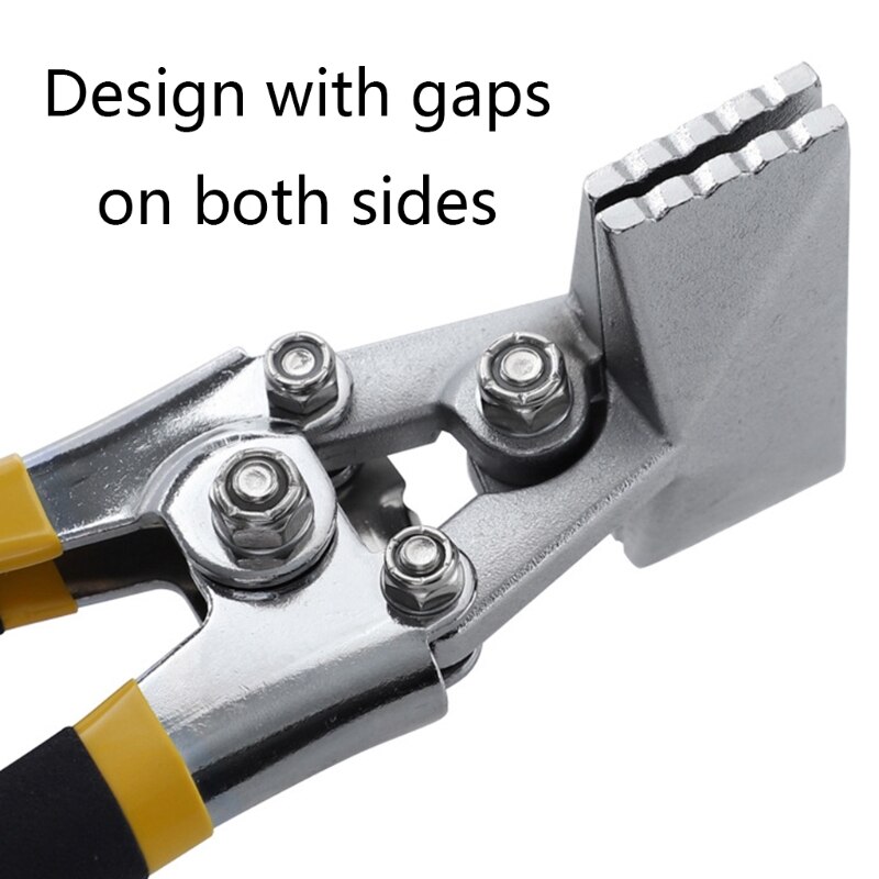 OOTDTY Sheet Metal Bending Pliers Hand Seamer Wide Jaw Straight 80mm/Elbow 80mm/Straight 150mm Tools for Welding Clamps
