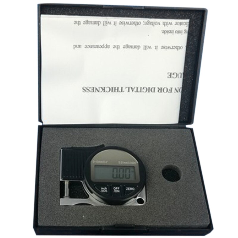 Electronic Digital Display Square Mini Thickness Gauge Caliper Card Table Leather Thickness Gauge Portable Quick Measurement Pap